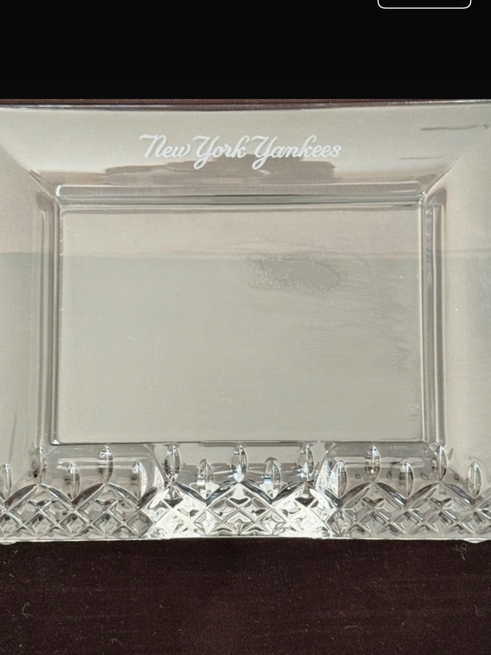 Waterford NY Yankees Waterford Lismore Crystal Frame (4x6)💙🤍
